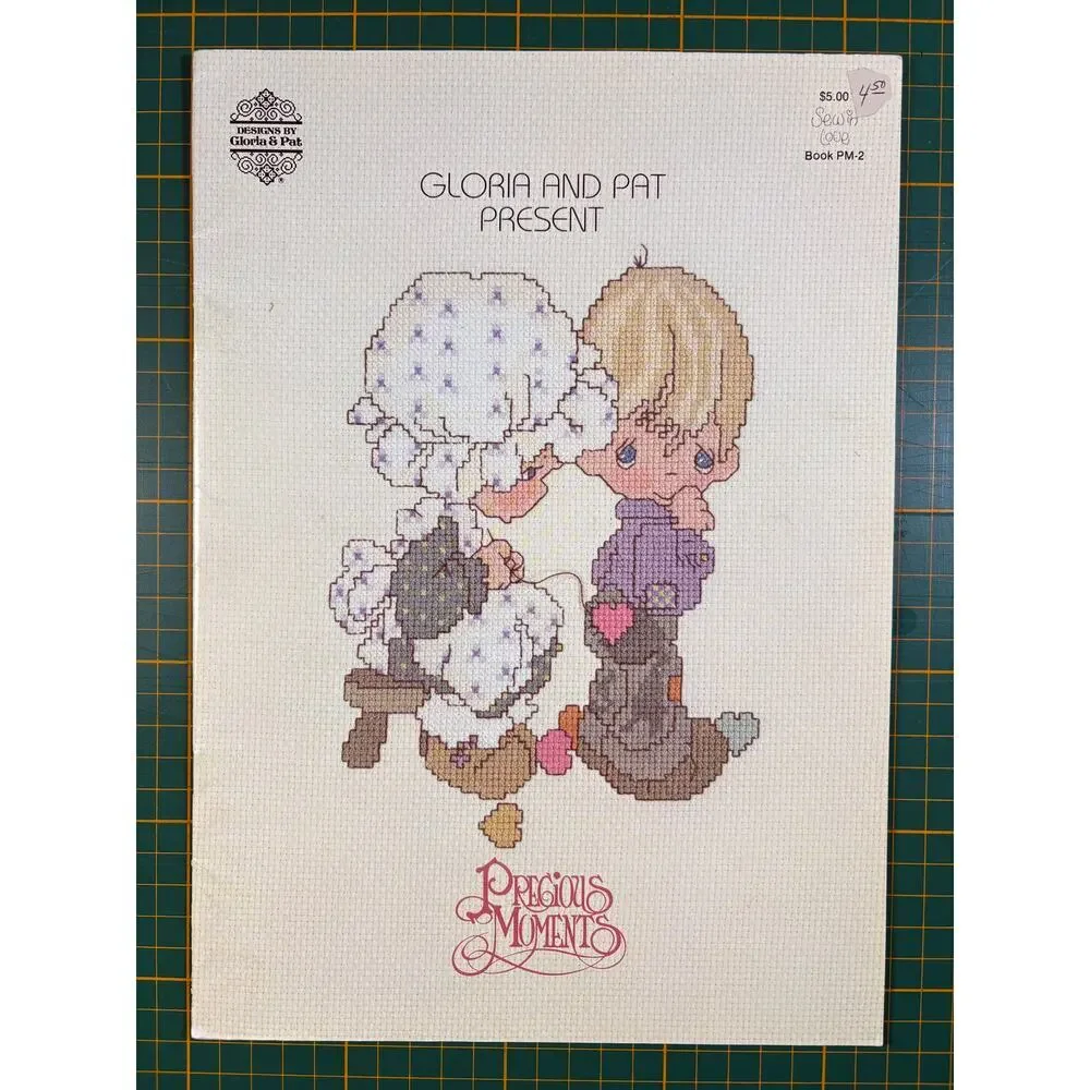 Lot of 4 Precious Moments Cross Stitch Pattern Books Designs by Gloria & Pat
